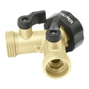 10375 / Conector 'Y' 3/4' latón sólido con tuerca móvil p/manguera, Truper