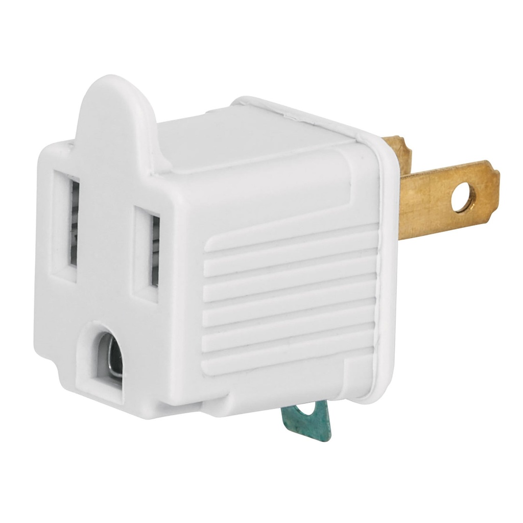 46252 / Bolsa con 2 adaptadores 3 a 2 blancos, Volteck