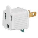 46252 / Bolsa con 2 adaptadores 3 a 2 blancos, Volteck