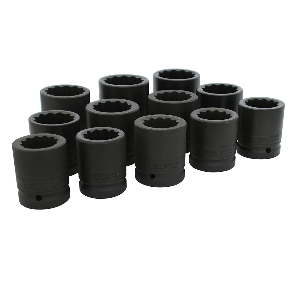 Juego de 12 dados de impacto en pulgadas cuadro de 1", 12 puntas, Urrea