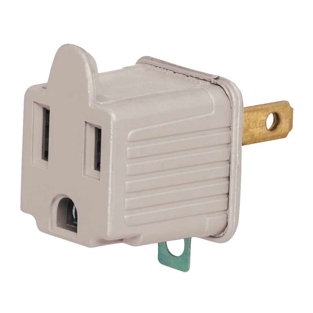 46254 / Bolsa con 2 adaptadores 3 a 2 grises, Volteck