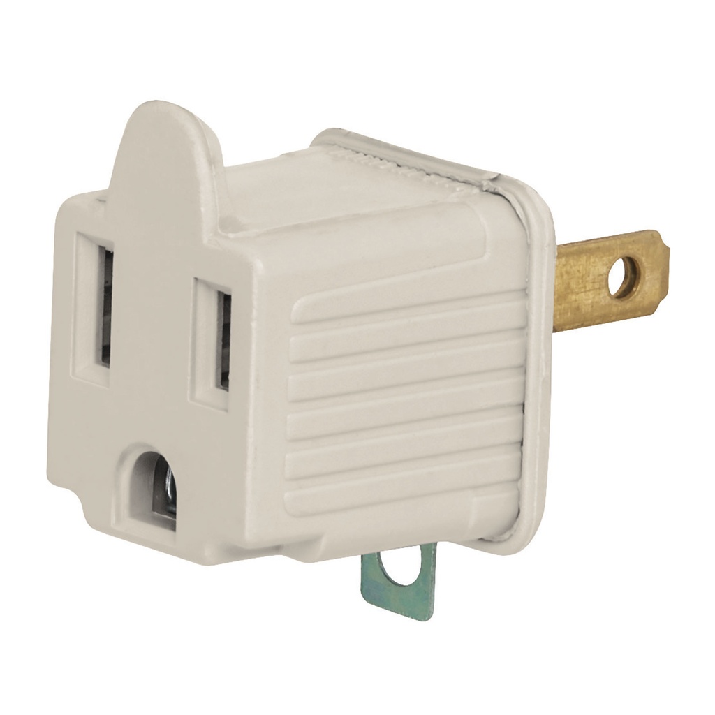 46257 / Adaptador 3 a 2, gris, a granel, Volteck