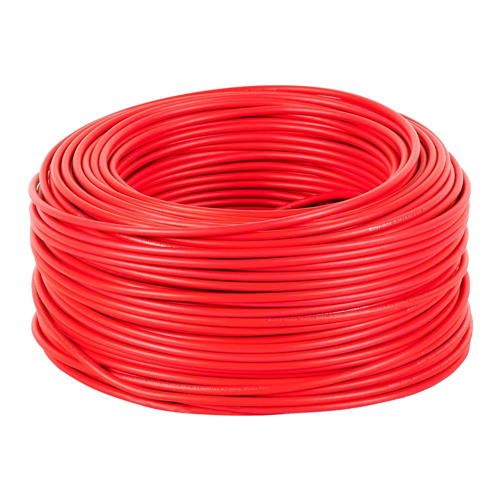 46059 / Rollo de 100 m de cable THHW-LS 10 AWG rojo, Volteck