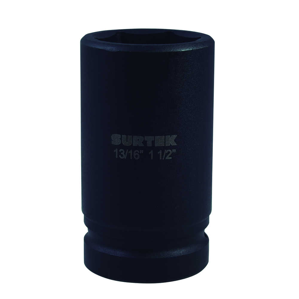 Dado de impacto pulgadas, doble apertura, cuadro para capuchón 13/16", 1-1/2", Surtek