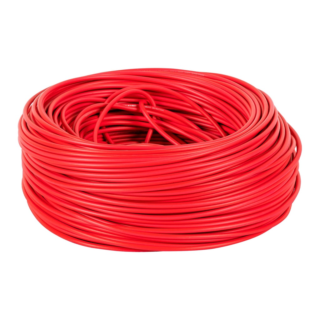 46060 / Rollo de 100 m de cable THHW-LS 12 AWG rojo, Volteck