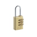 Candado de combinación programable para maleta, latón, 20 mm, Lock