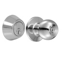 Combo de pomo bola función doble, acero inoxidable, llave estándar, blíster, Lock