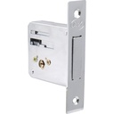 Cerrojo para embutir auxiliar, función doble, níquel satinado, llave tetra, en caja, Lock