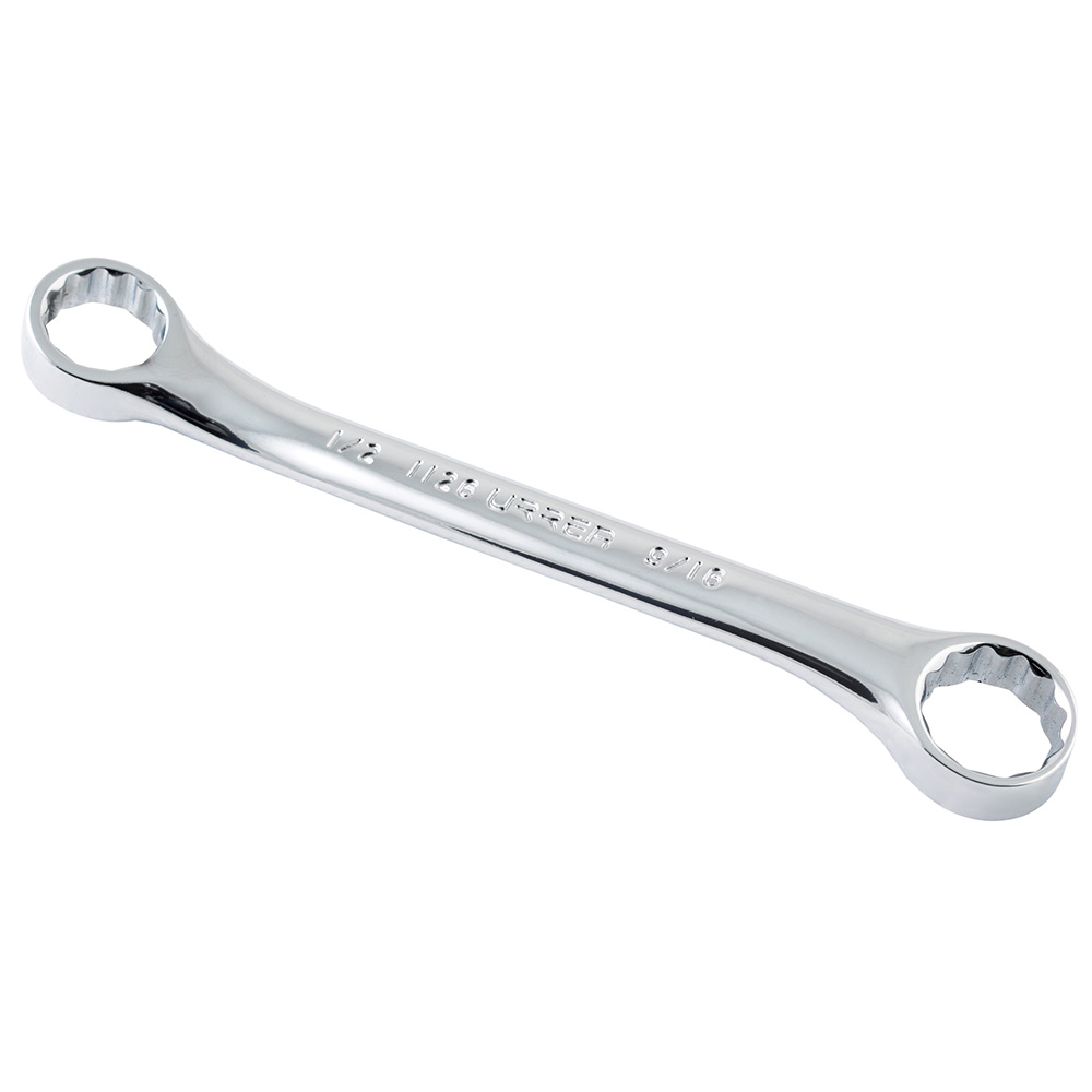 Llave de estrías pulido espejo de 15° en pulgadas, 12 puntas, 1/2" x 9/16", Urrea