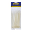 Cinchos plásticos 100 x 2.5 mm, tensión 8 Kg de 100 piezas, color natural, Surtek