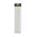 Cinchos plásticos 368 x 4.6 mm, tensión 22 Kg de 25 piezas color blanco, Surtek