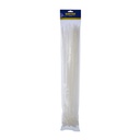 Cinchos plásticos 500 x 7.8 mm, tensión 70 Kg de 50 piezas color blanco, Surtek