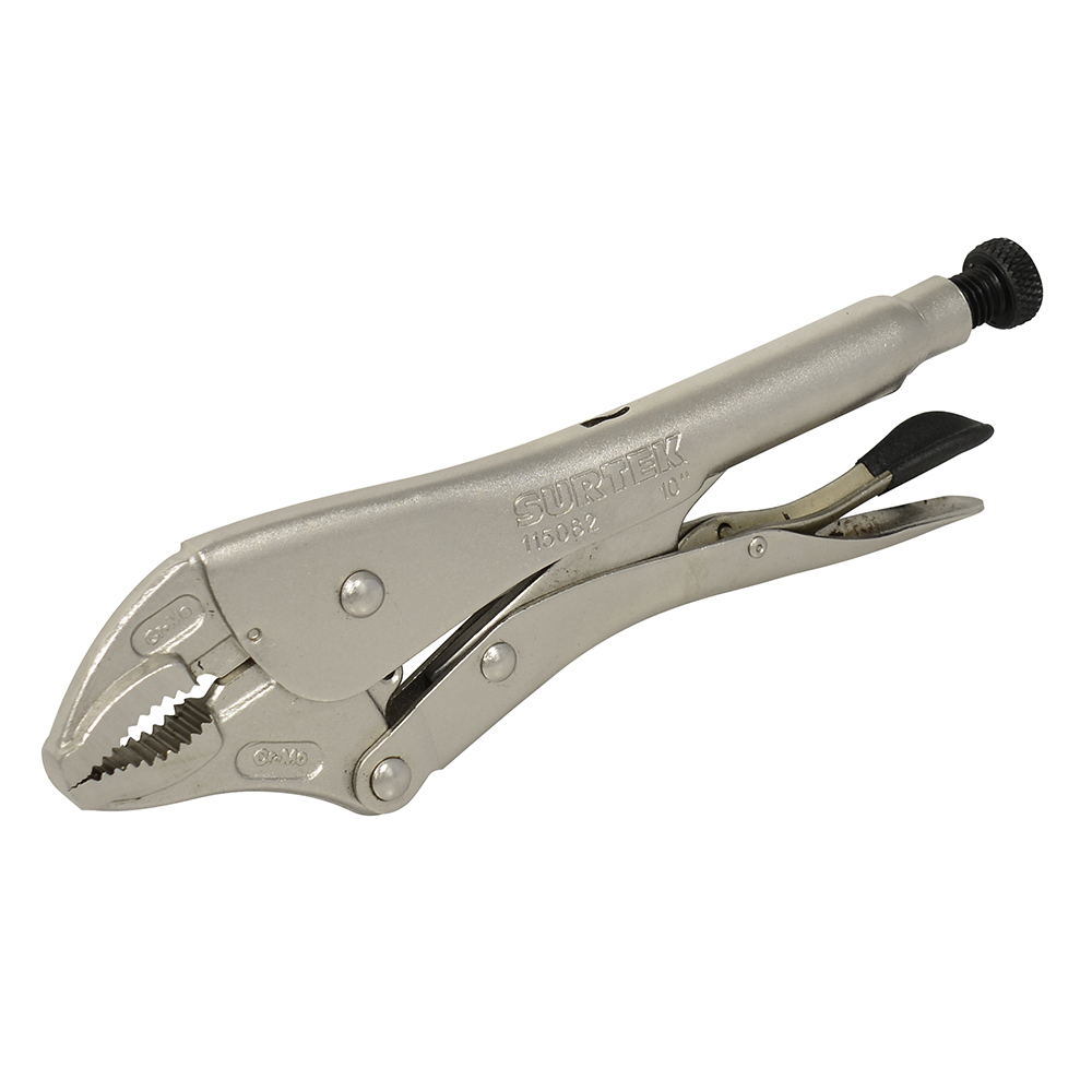 Pinza de presión de 10" quijada curva, Surtek