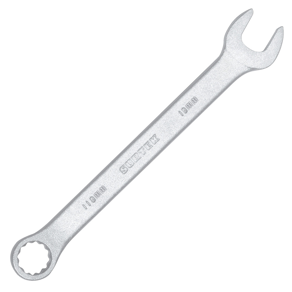 Llave combinada satinada métrica, 12 puntas, 18 mm, Surtek