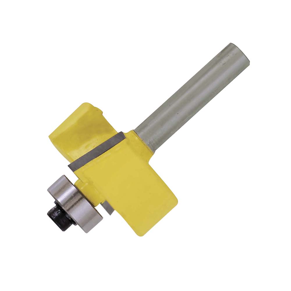 Broca para router de acero rebajadora con balero 1-1/4" zanco de 1/4", Surtek