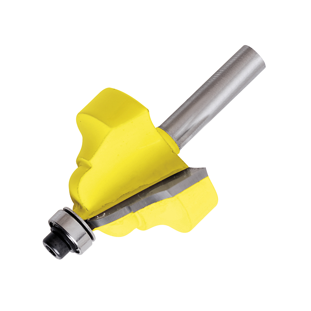 Broca para router de acero romana con balero 1-3/8" zanco de 1/4", Surtek
