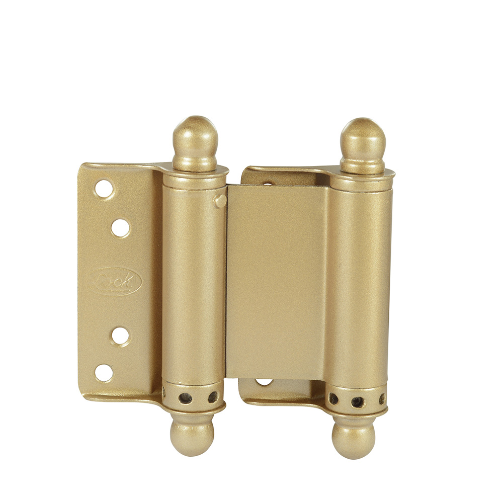 Juego de bisagras doble acción latón brillante 3", 2 piezas, Lock