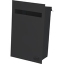 Buzón negro 21.5 x 35 x 10.5 cm, Lock