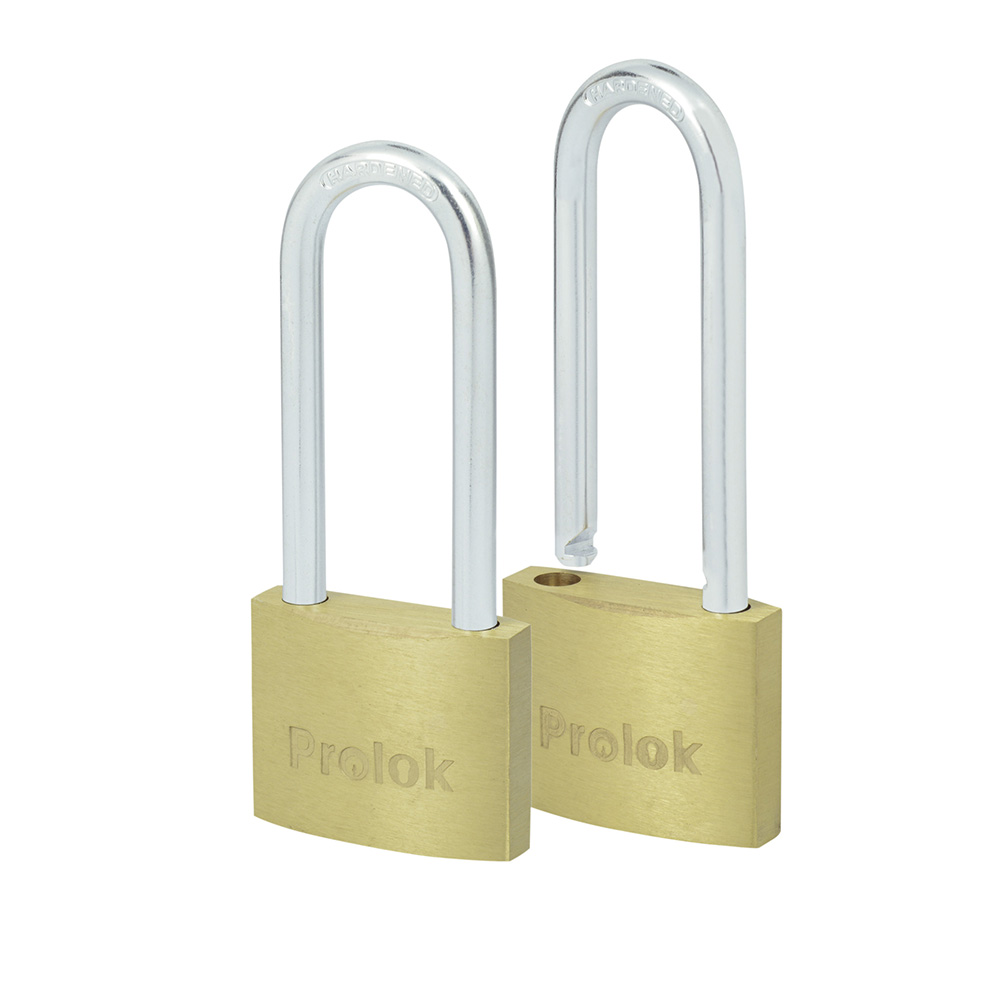 Juego de 2 candados de latón largos 40 mm, llave estándar, Prolok