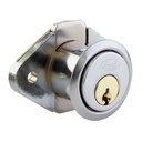 Cerradura para mueble ovalada, cromo brillante, llave estándar, blíster, Lock