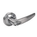 Manija tubular recta función baño, níquel satinado, llave estándar, blíster, Lock