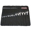 Juego de 25 llaves combinadas satinadas métricas, 12 puntas, Urrea