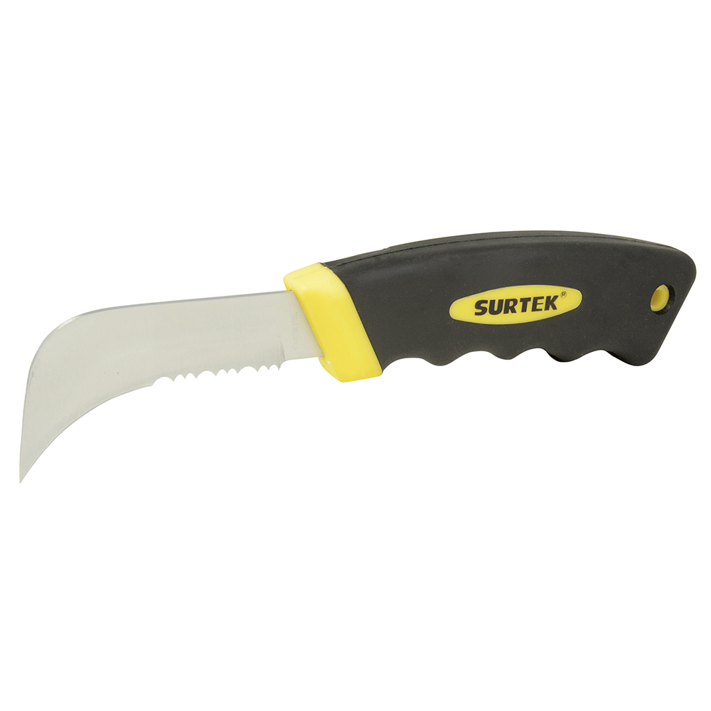 Cuchillo de acero inoxidables con mango bimaterial de 8", para linóleo, Surtek