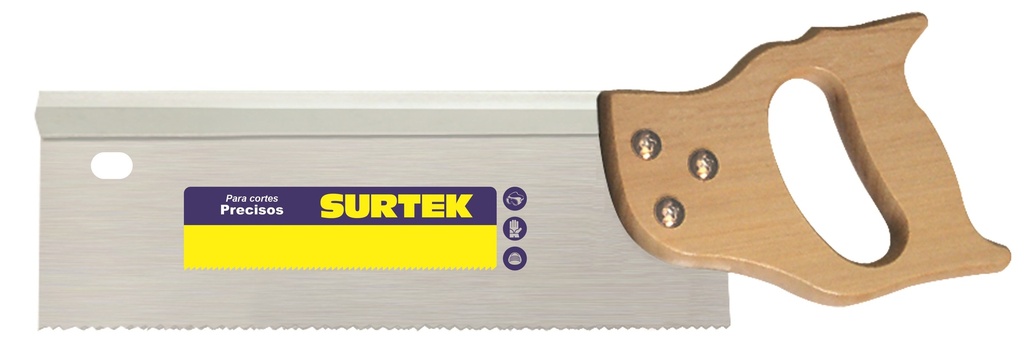 Serrucho con mango de madera de costilla de 14", Surtek