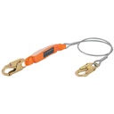 17039 / Línea de vida 1.8 m cable de acero, absorbedor impacto, ANSI, Truper