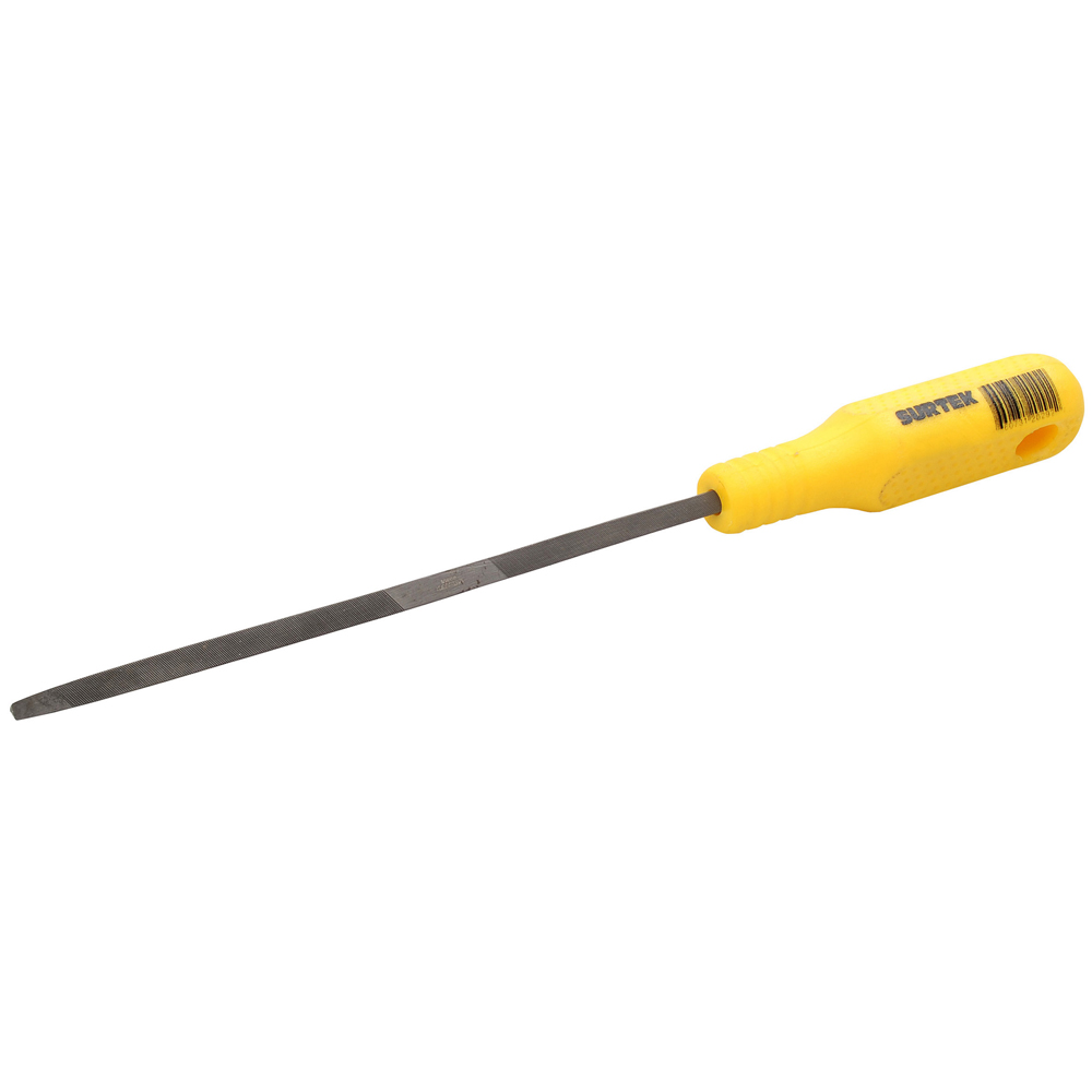 Lima triangular doble con mango plástico 6", Surtek