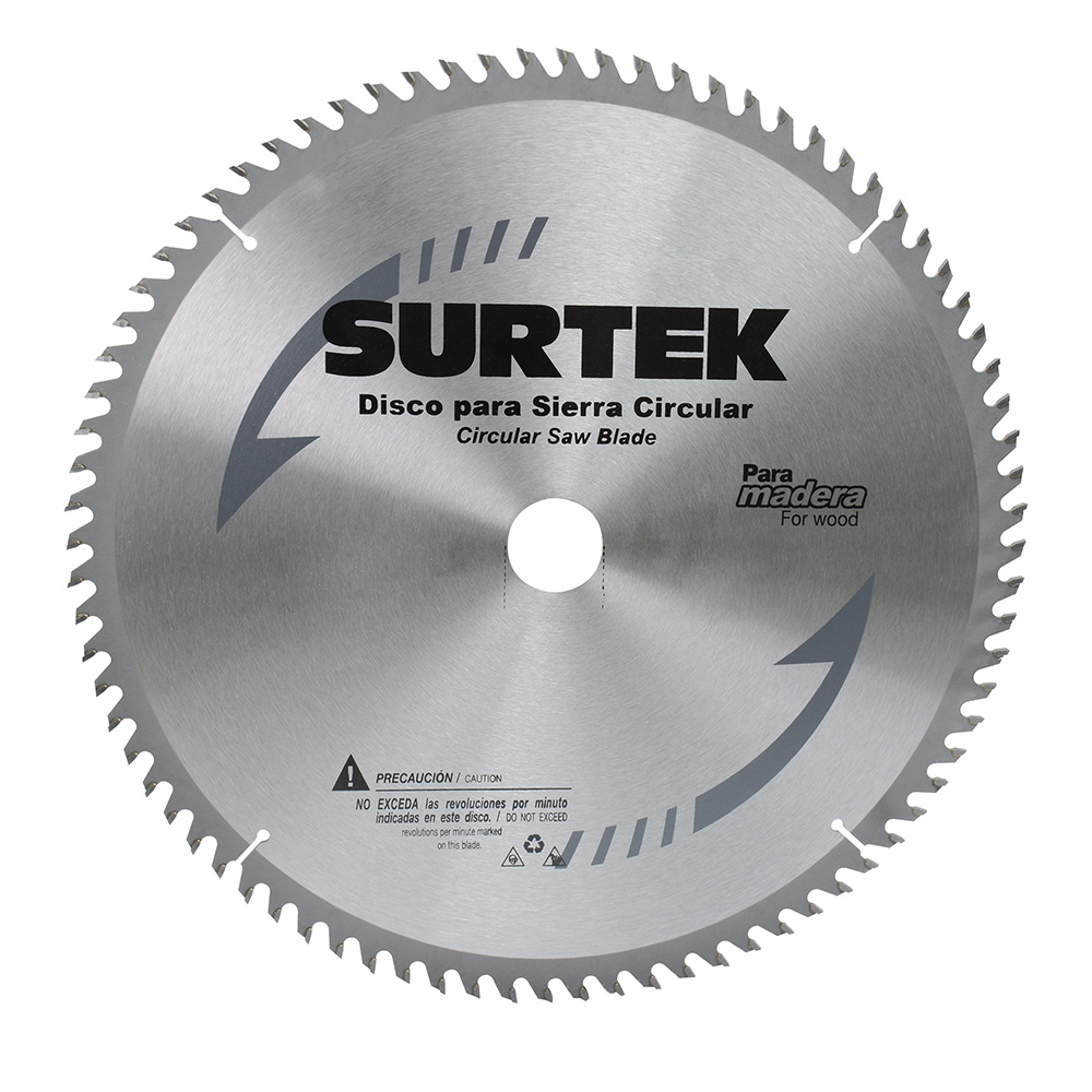 Disco para sierra circular para corte madera 60 dientes, 7-1/4", Surtek