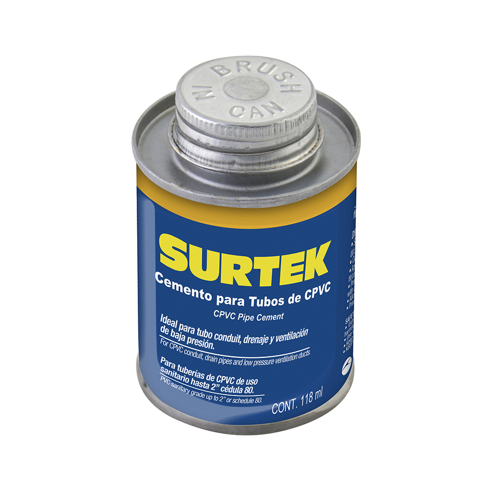 Cemento para tubo CPVC, 118 ml, Surtek