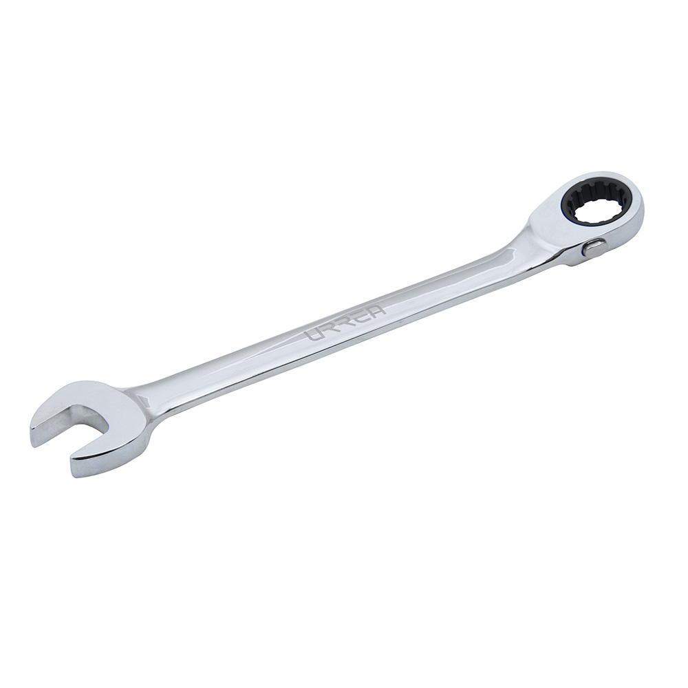 Llave combinada pulido espejo de matraca spline reversible métrica, 14 mm, Urrea