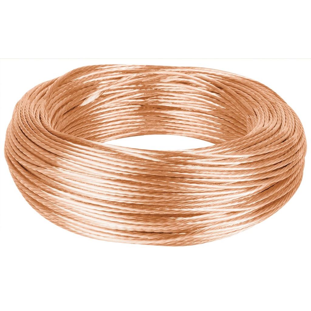 40090 / Metro de cable desnudo de cobre calibre 10 AWG, rollo 100 m, Volteck