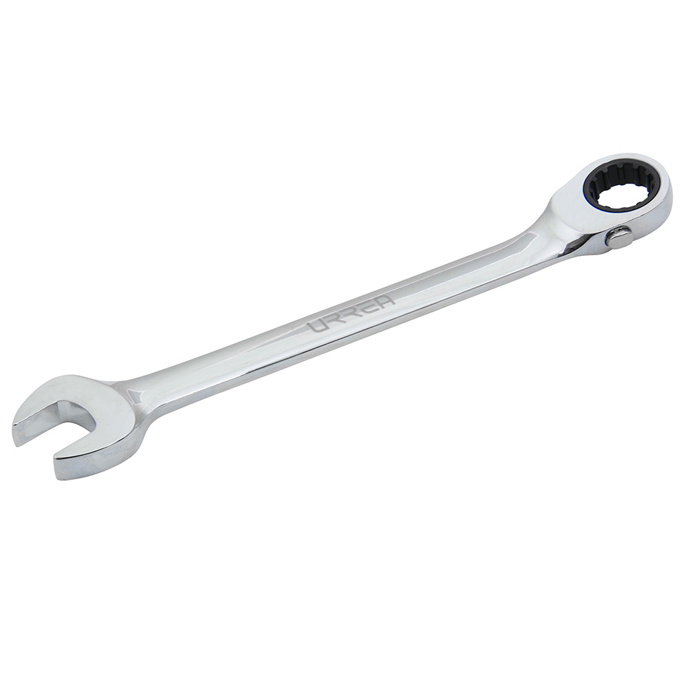 Llave combinada pulido espejo de matraca spline reversible en pulgadas, 11/16", Urrea