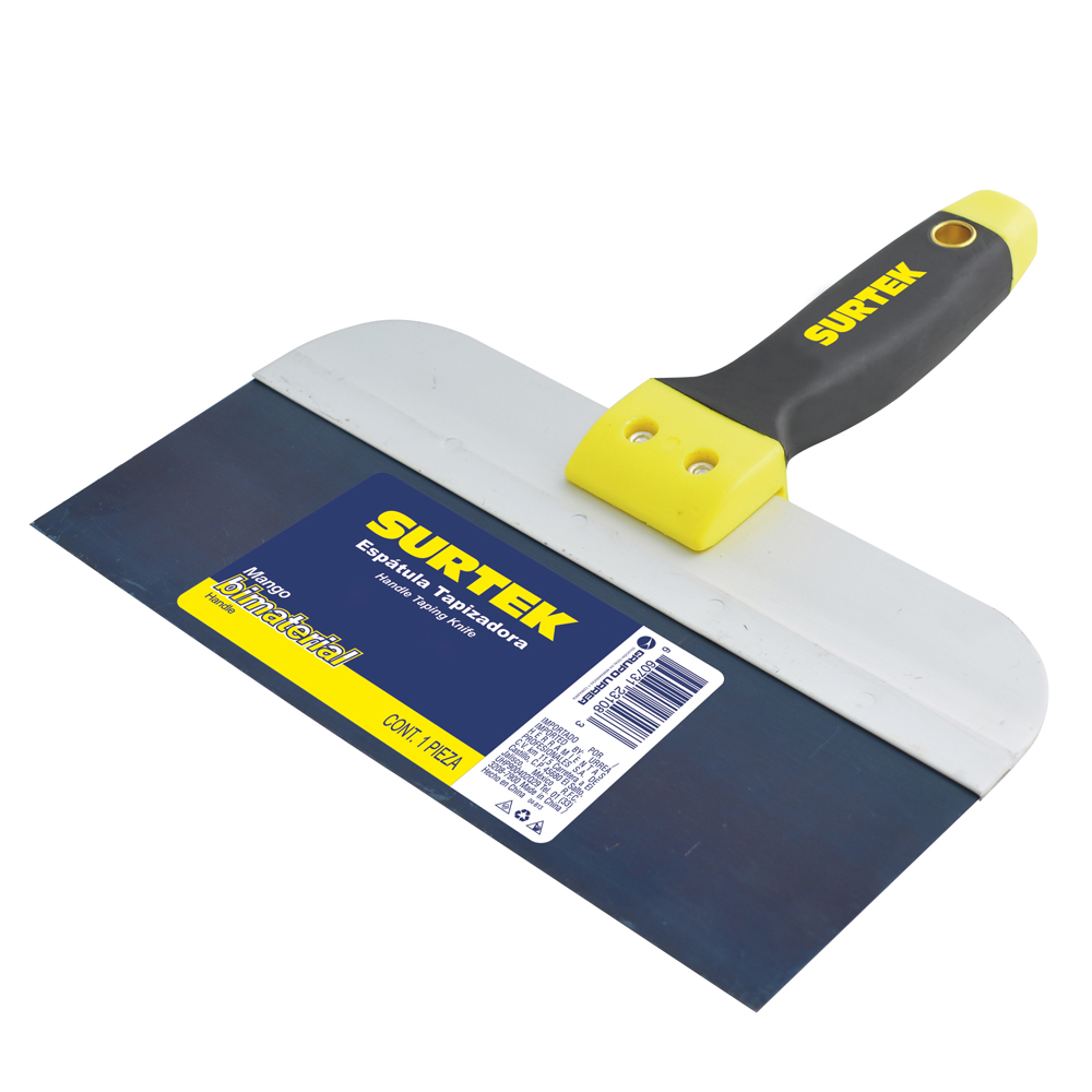 Espátula tapizadora de acero de alto carbón con mango bimaterial 10", Surtek