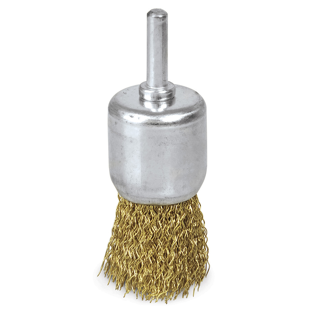 Carda copa ondulada alambre delgado 1-1/8" x 0.30 mm con zanco 1/4", Surtek