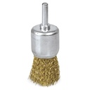 Carda copa ondulada alambre delgado 1-1/8" x 0.30 mm con zanco 1/4", Surtek
