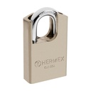 43334 / Candado de acero, máxima seguridad, 50mm, llave anti-ganzúa, Hermex