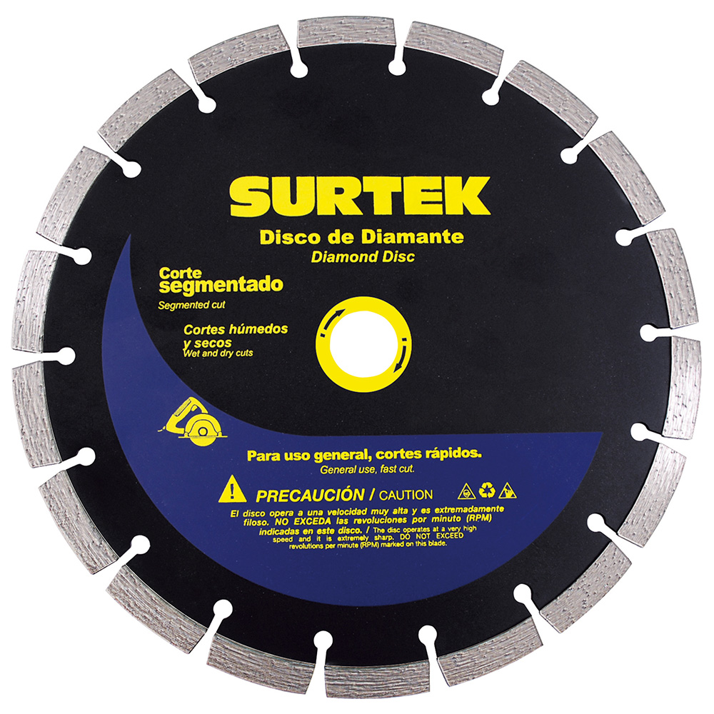 Disco de diamante segmentado, 4-1/2", Surtek