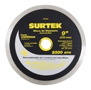 Disco de diamante continuo, 9", Surtek