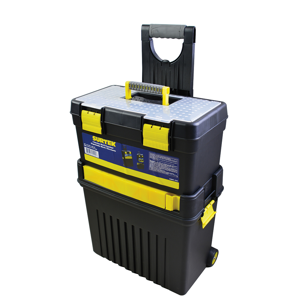 Organizador móvil plástico 11" x 18" 2 niveles, Surtek