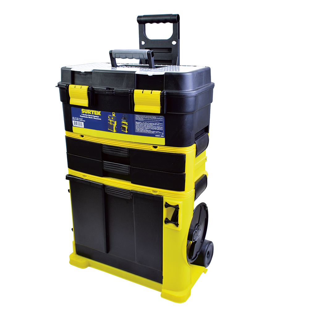 Organizador móvil plástico 12" x 19" 3 niveles, Surtek