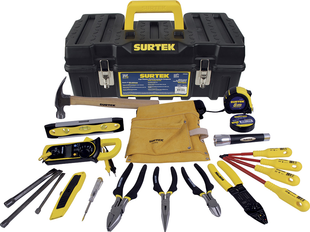 Juego combinado de herramienta para electricista, 21 piezas, Surtek