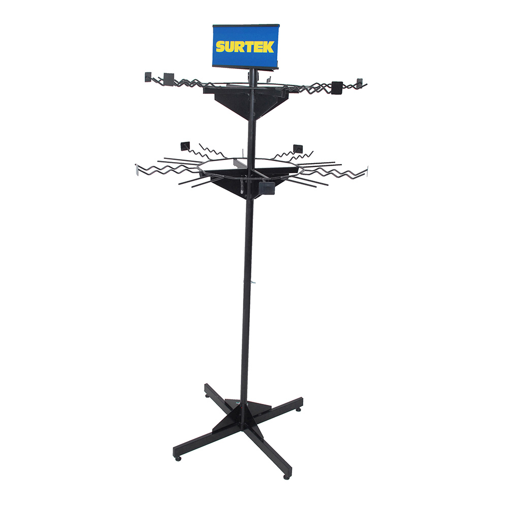 Exhibidor de piso para palas y bieldos 70 x 70 x 180 cm, Surtek