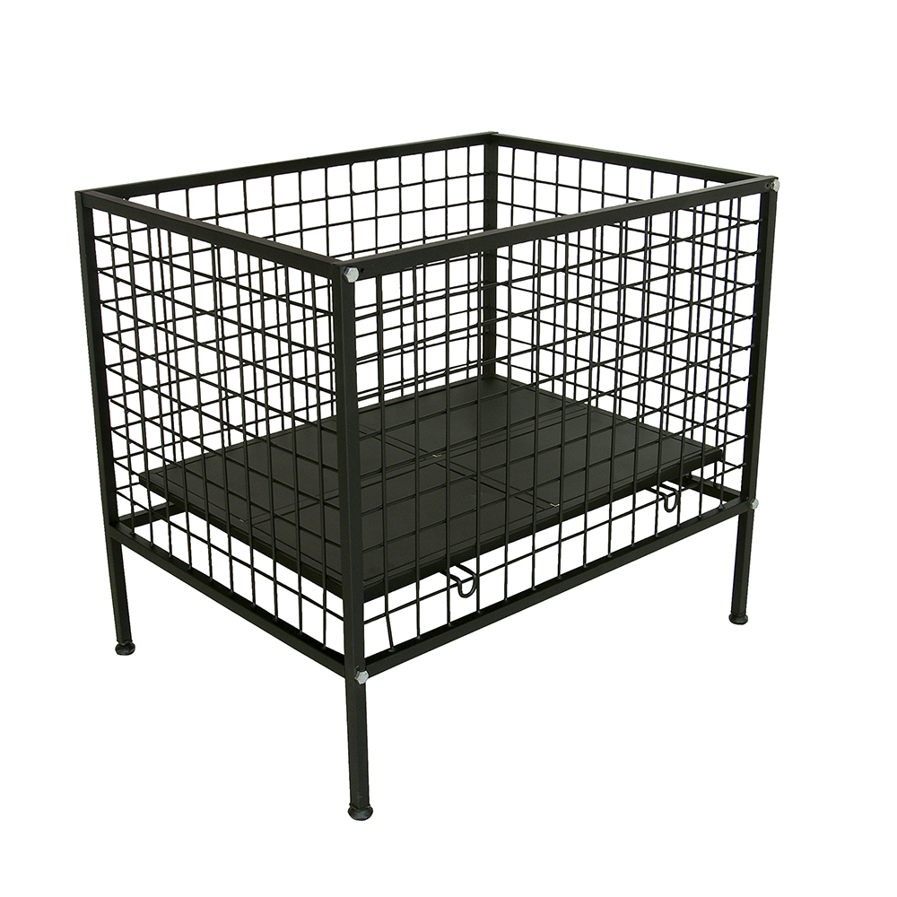 Botadero metálico negro 80 x 70 x 60 cm, Surtek