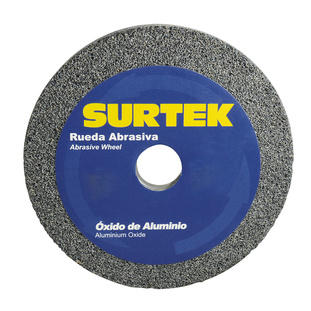 Rueda abrasiva de óxido de aluminio grano 36, 6" x 3/4", Surtek