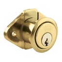 Cerradura para mueble ovalada, latón brillante, llave estándar, blíster, Lock