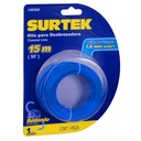 Nailon para desbrozadora en blíster, 1.65 mm x 15 m, Surtek