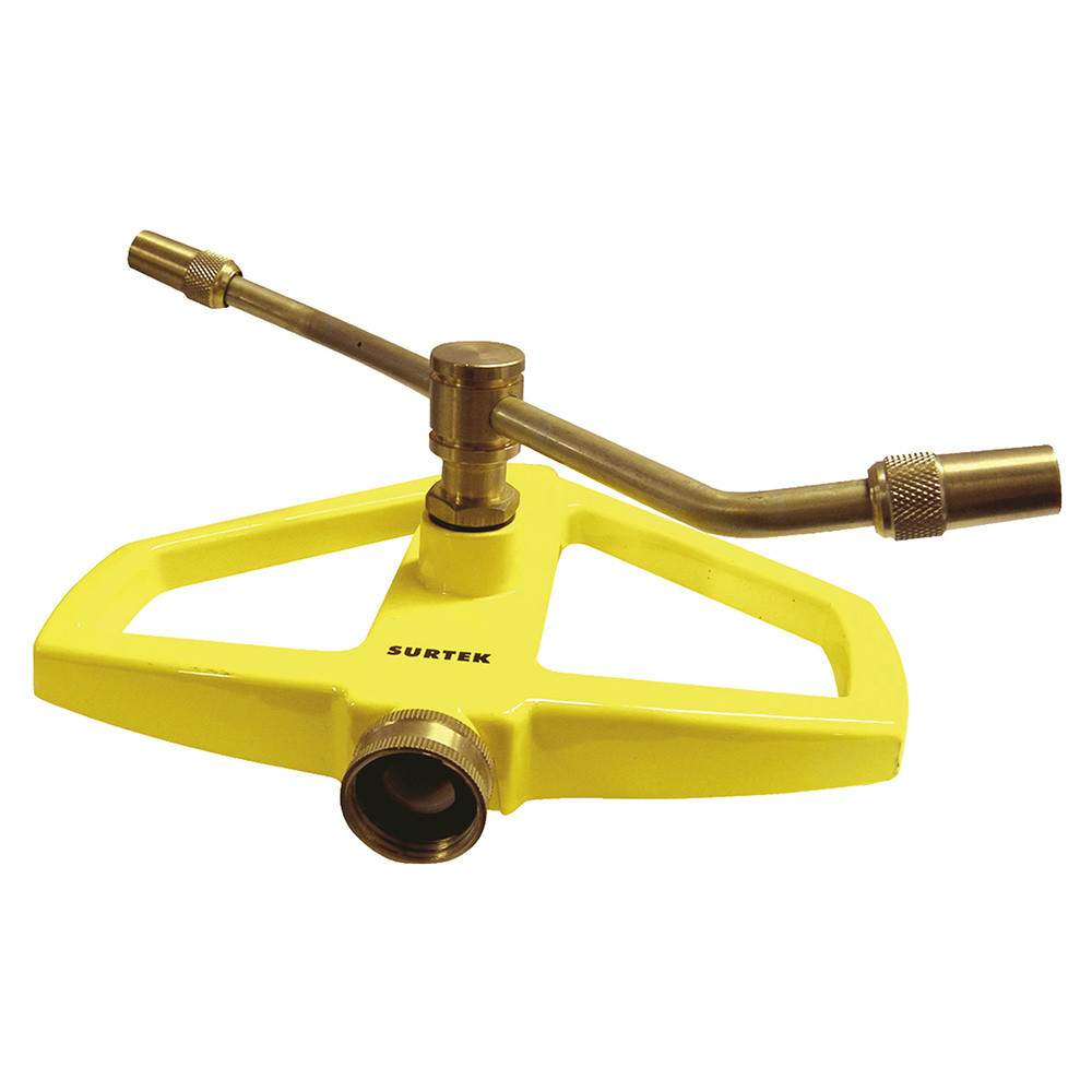 Aspersor estacionario con base metálica de 2 brazos 3/4" GHT, Surtek